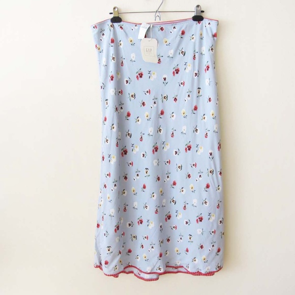 NWT Gap × DÔEN Floral Midi Skirt XL Pansy Flower Print - Picture 2 of 5